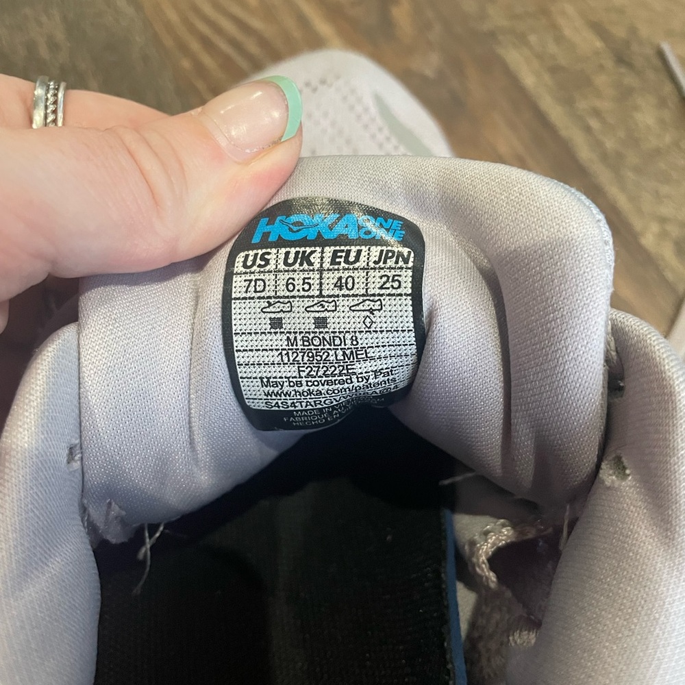Hoka Women's Light Lavender/White Athletic Running Shoes - Picture 5 of 7